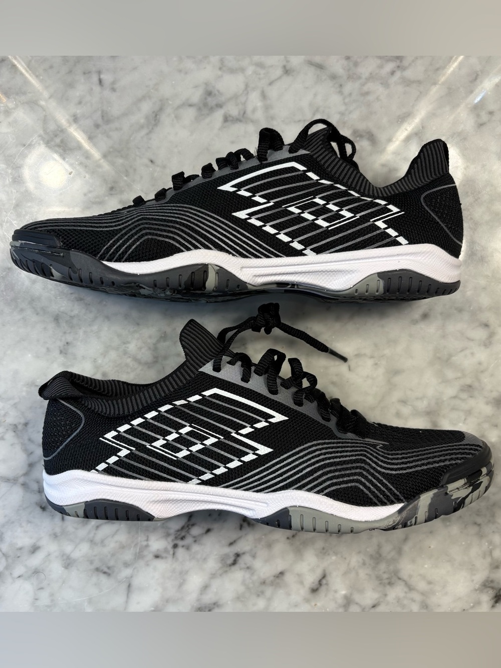 Lotto Tacto 250 ID Indoor Field Soccer Cleat Men 8.5 / Women 9.5 Black Gray Shoe